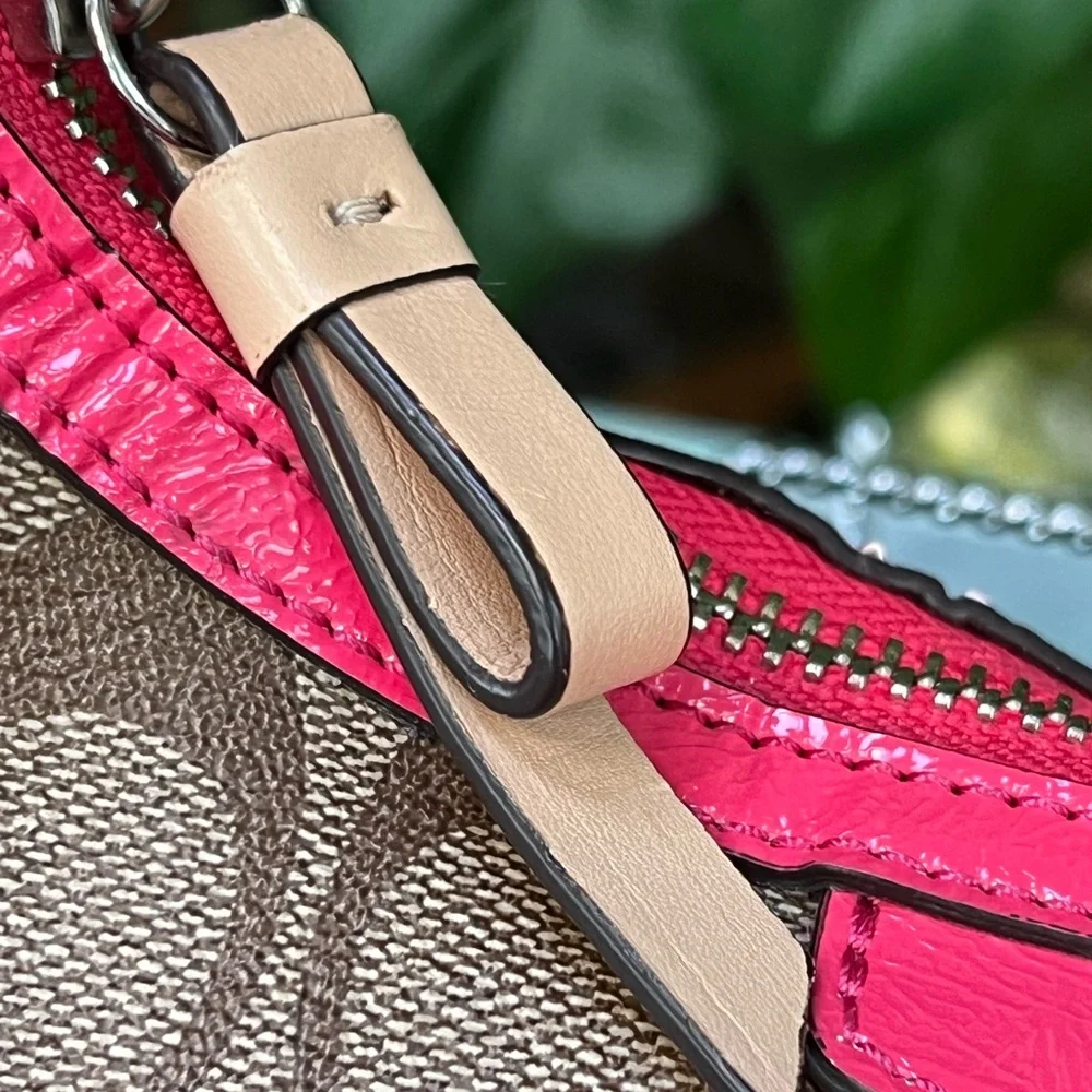 Coach Pink Striped Demi Satchel - Picture 4 of 12